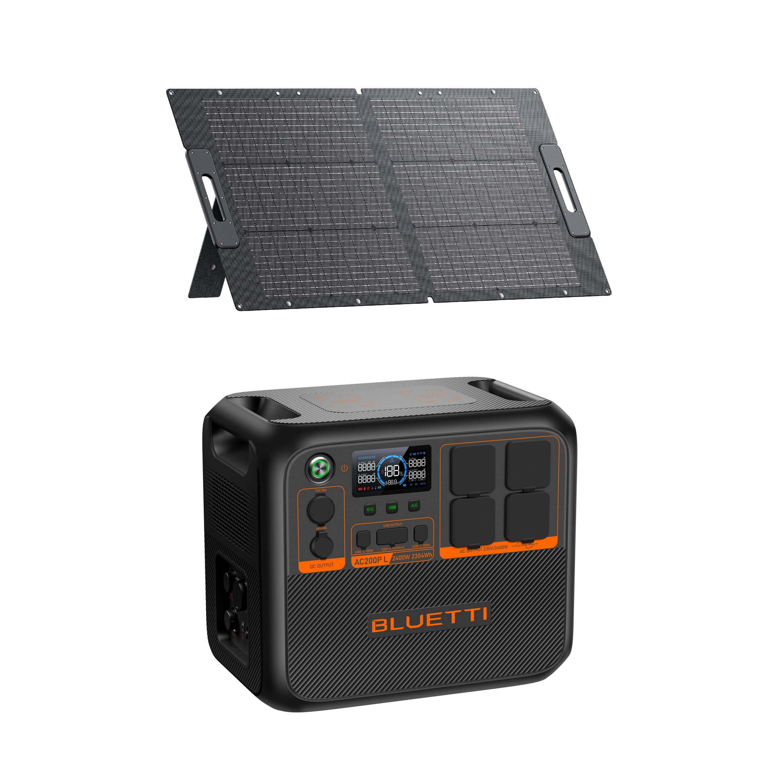 BLUETTI KIT Estación de energía BLUETTI AC200PL con panel solar de 100W