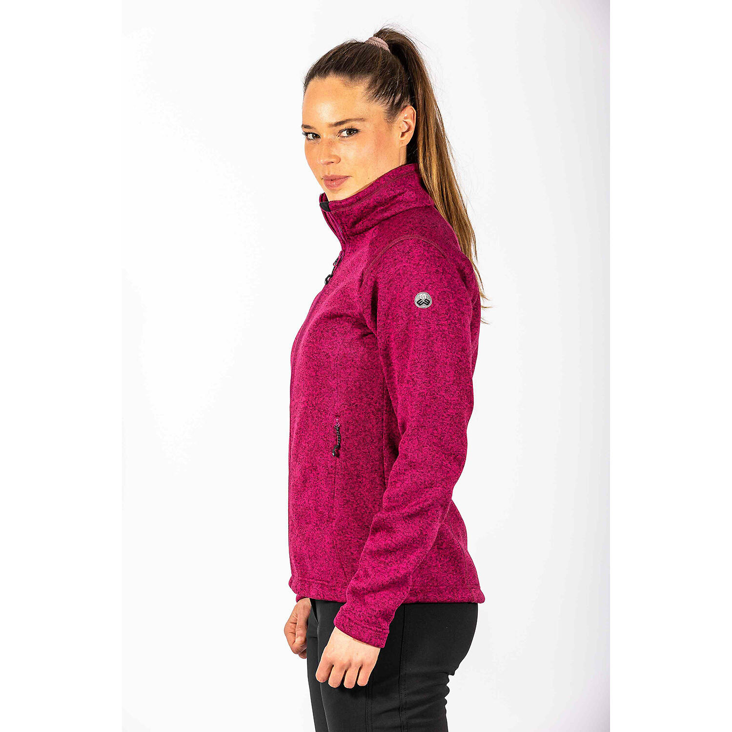Damen Strickfleecejacke Brixen 3/4