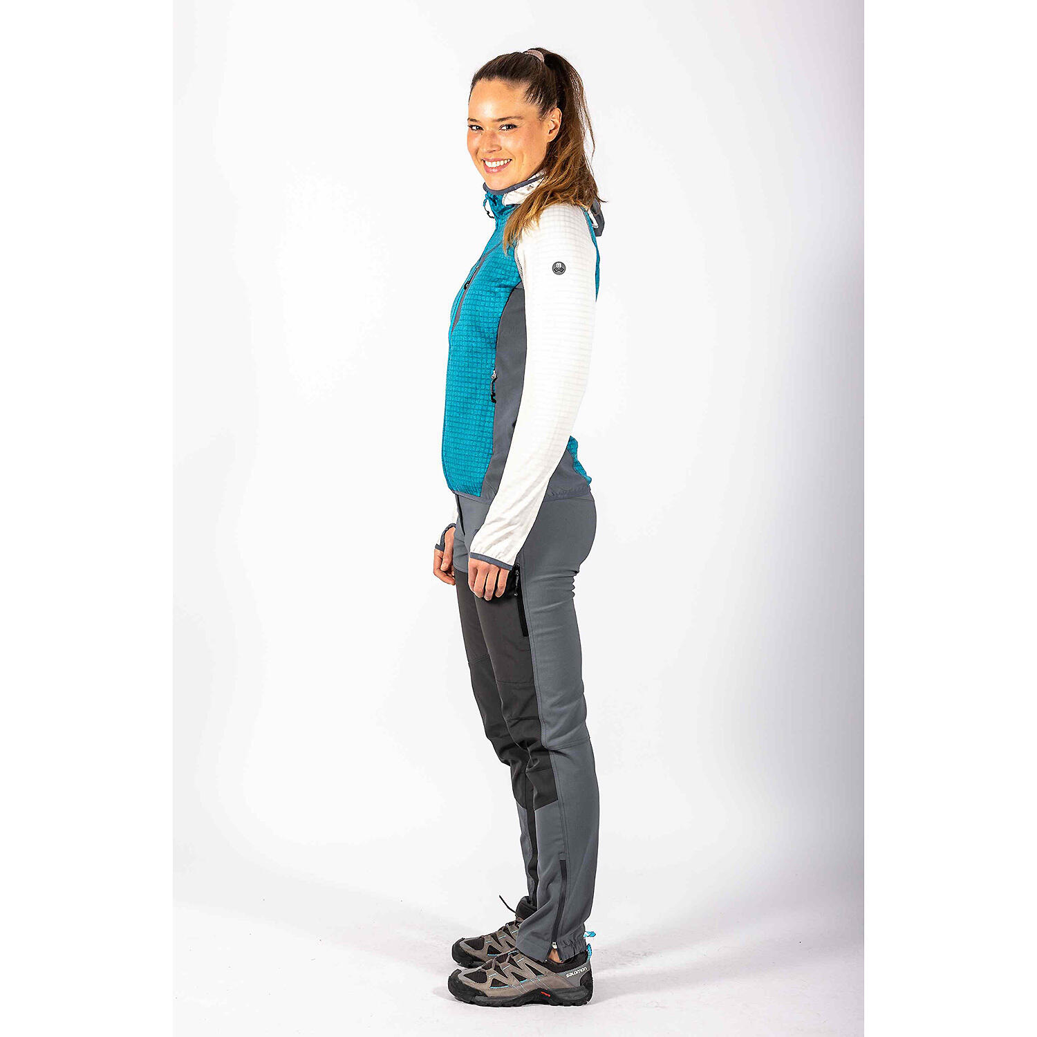 Damen Stretchfleecejacke Chiemgau II mit Kapuze 3/6