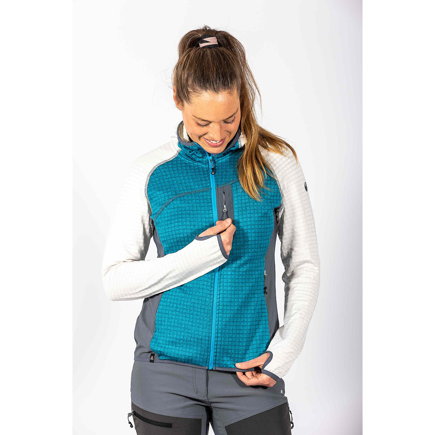 Damen Stretchfleecejacke Chiemgau II mit Kapuze 5/6