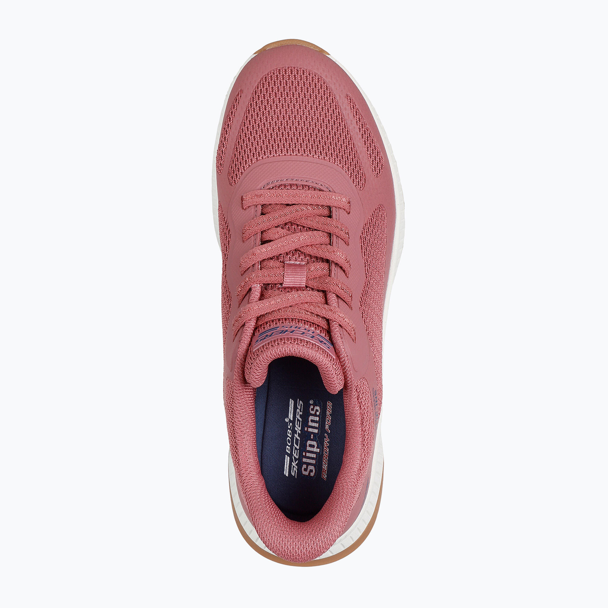 Tênis rosas do Skechers Women's Bobs Squad 4 Look Clássico 5/5