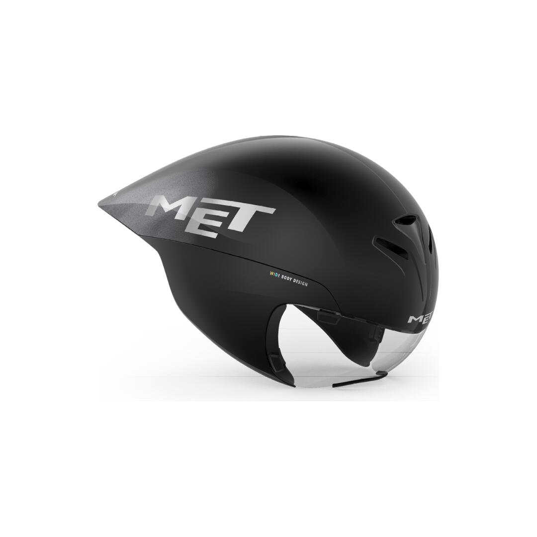 Met - Casque De Vélo Drone Wide Body Ii - Casque - Noir - 44 L - Decathlon