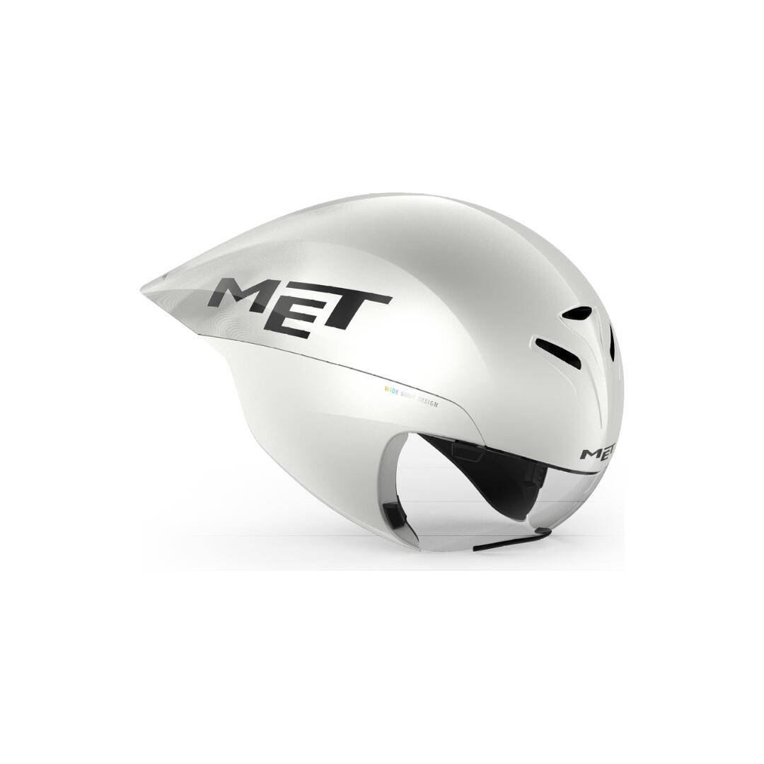 Met - Casque De Vélo Drone Wide Body Ii - Casque - Blanc - 44 L - Decathlon