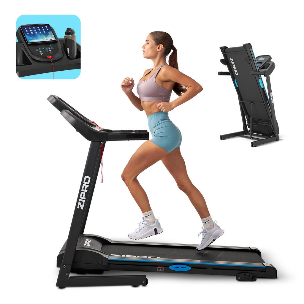 Сгъваема бягаща пътека Zipro Tekno 120 × 40 см, 14 км/ч, LCD