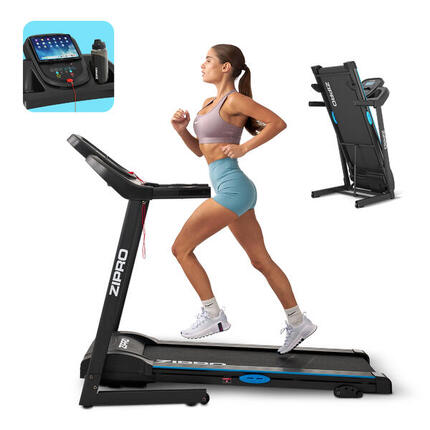 Laufband Zipro Tekno 120 x 40 cm, 14 km/h, Lautsprecher, LCD, MP3, 4° Neigung