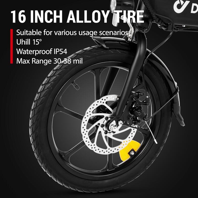 Bicicletă electrică de oraș DYU A1F Pro 16" 250W 36V 7.5Ah
