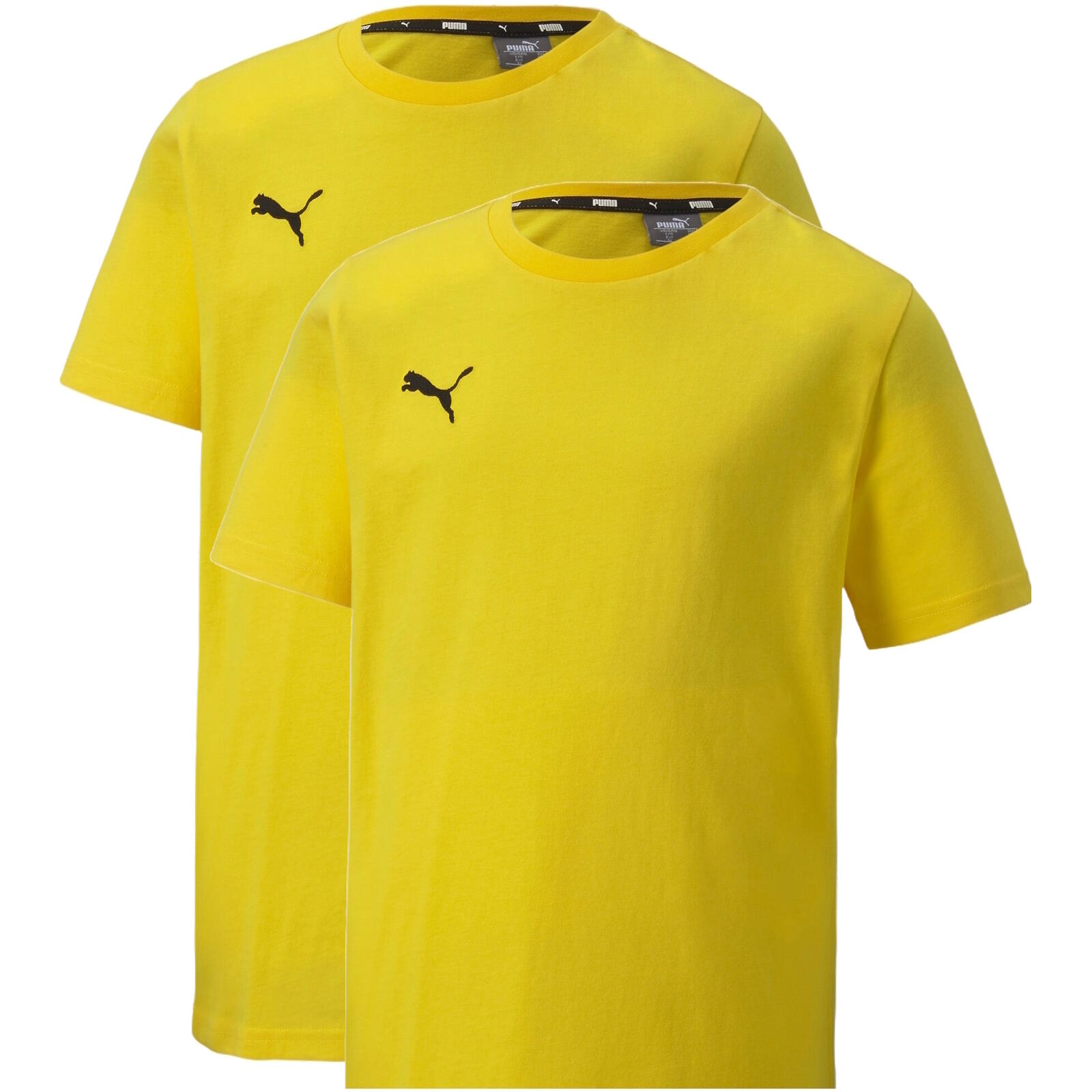 T-shirt puma teamgoal 23 65670907-2pack, amarelo, crianças