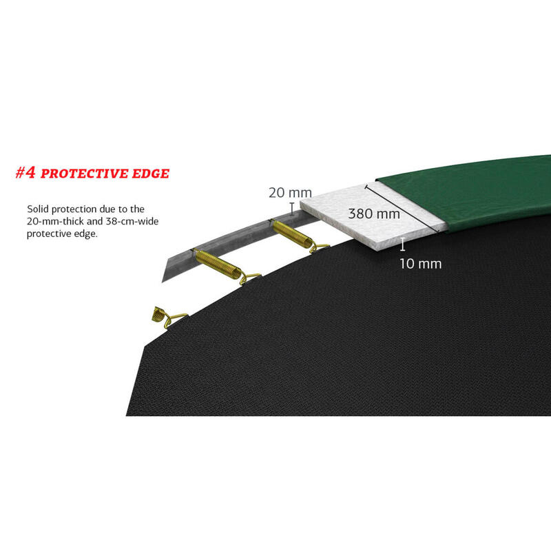 BERG Trampolin rund Favorit InGround grün 430 cm mit Sicherheitsnetz