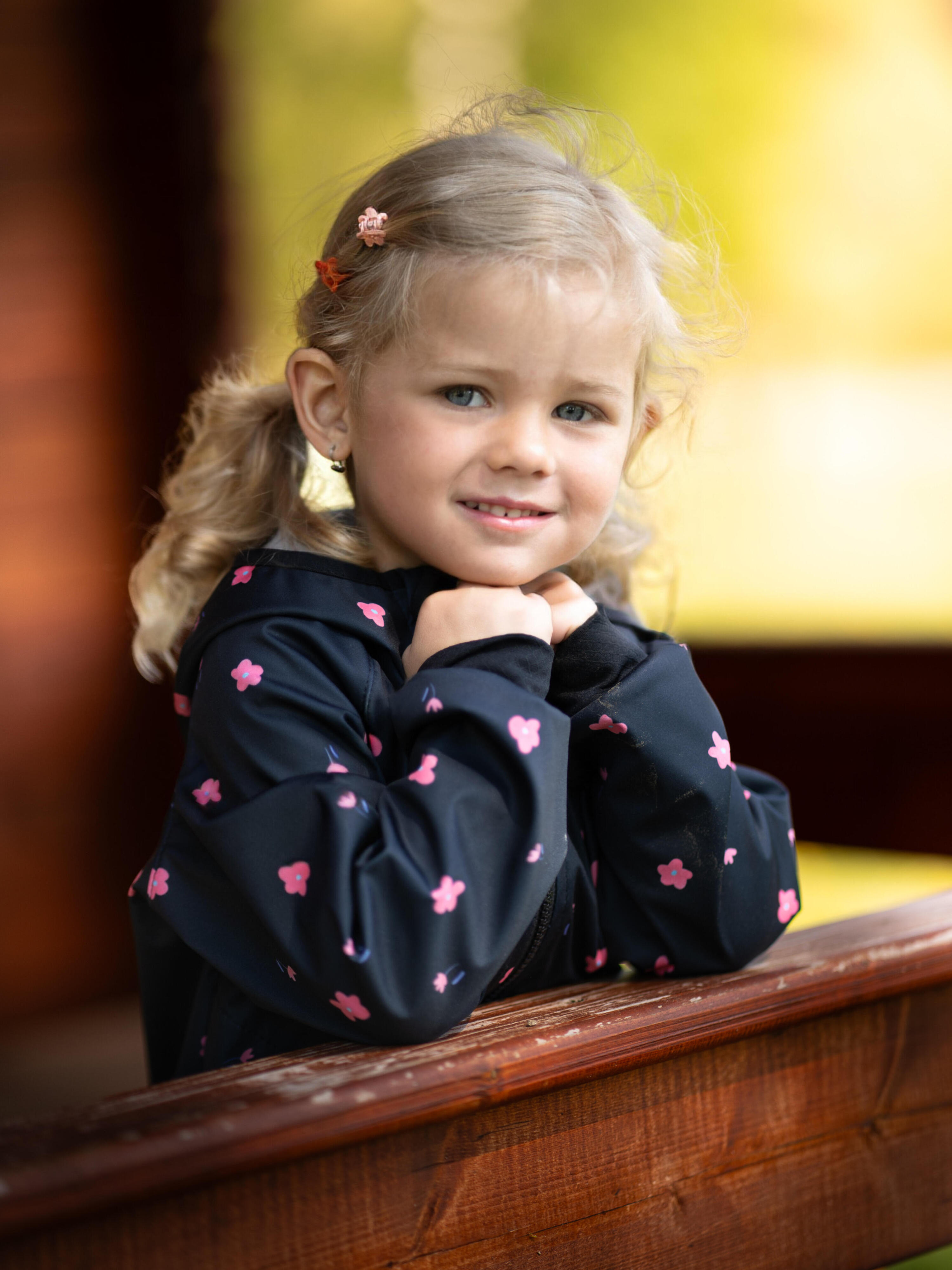 Elastische, ungefütterte Softshell-Jacke für Kinder Basic, Schwarz, Blumen 6/6