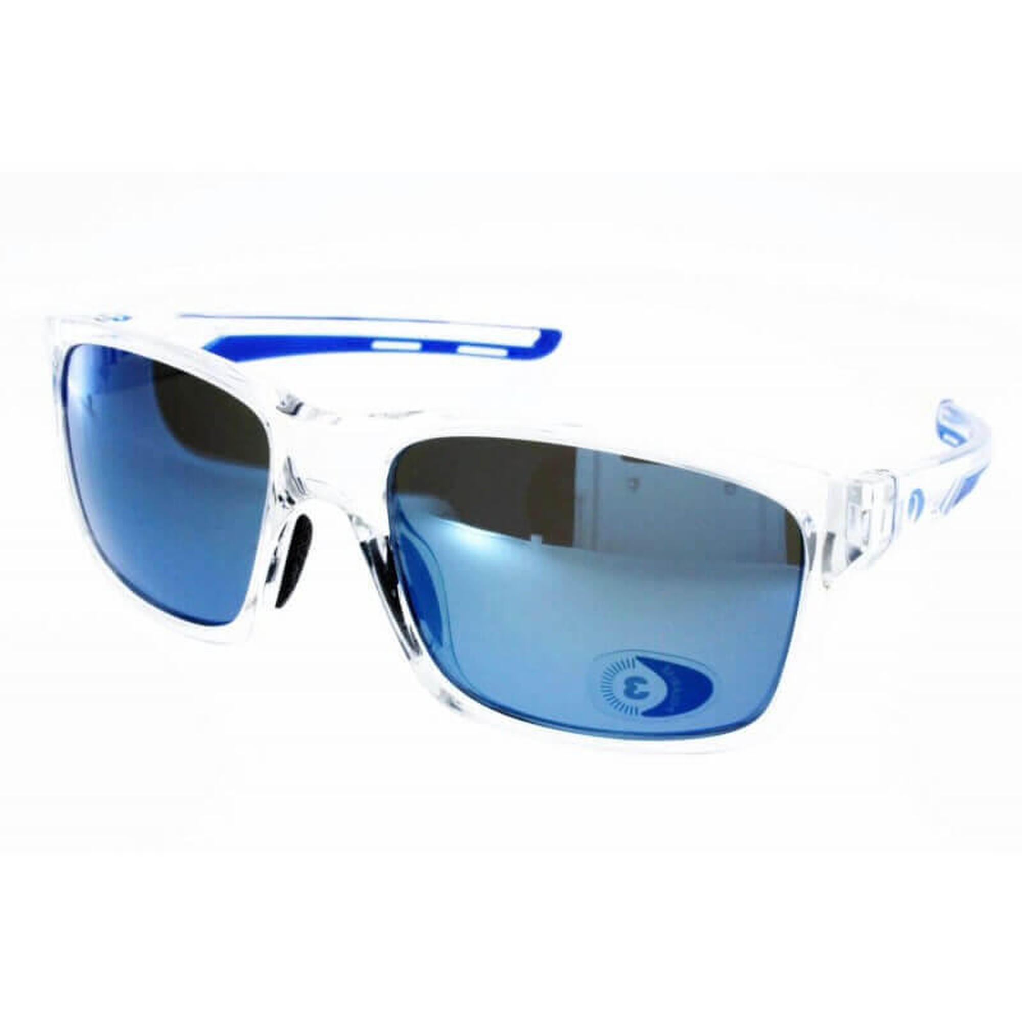 Skeena - Sport Adulte Skeena Sly L370323 Translucide Avec Verres Flashés Bleus Polarisés - Lunettes De Soleil - Blanc|gris - Taille Unique - Decathlon