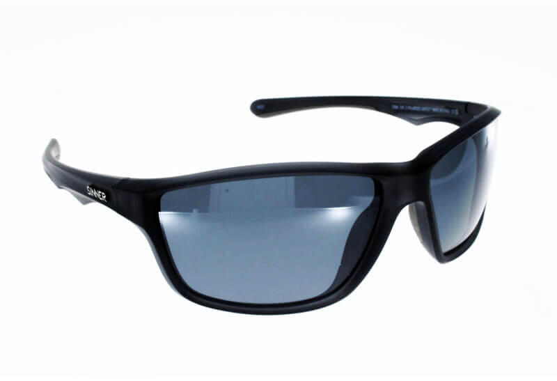 Eyak Unisex Cycling Sunglasses - Crystal Black, Polarised Smoke Mirror Cat.3 2/5