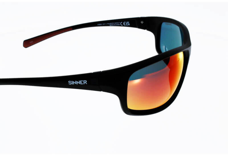 Fonds Unisex Cycling Sunglasses - Matte Black, Polarised Red Cat.3 3/6