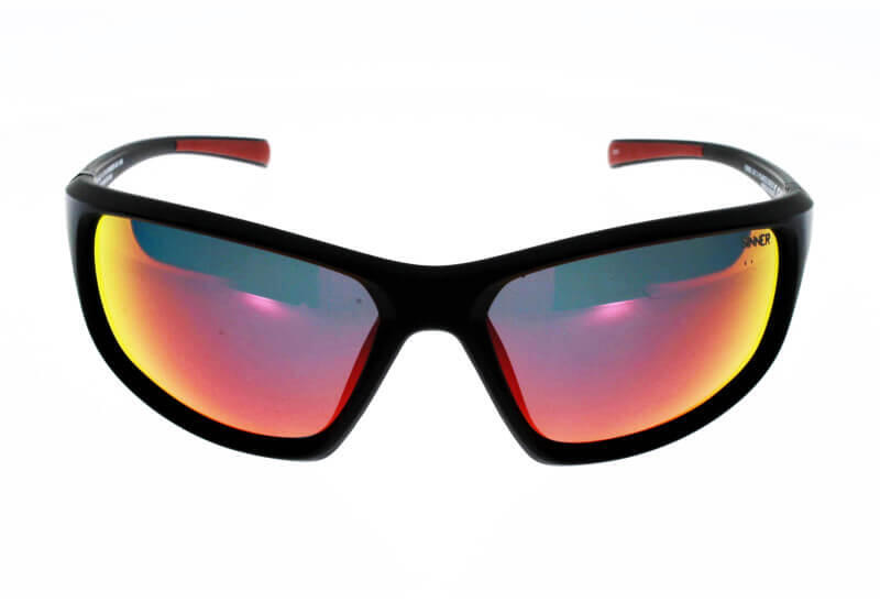 Fonds Unisex Cycling Sunglasses - Matte Black, Polarised Red Cat.3 5/6