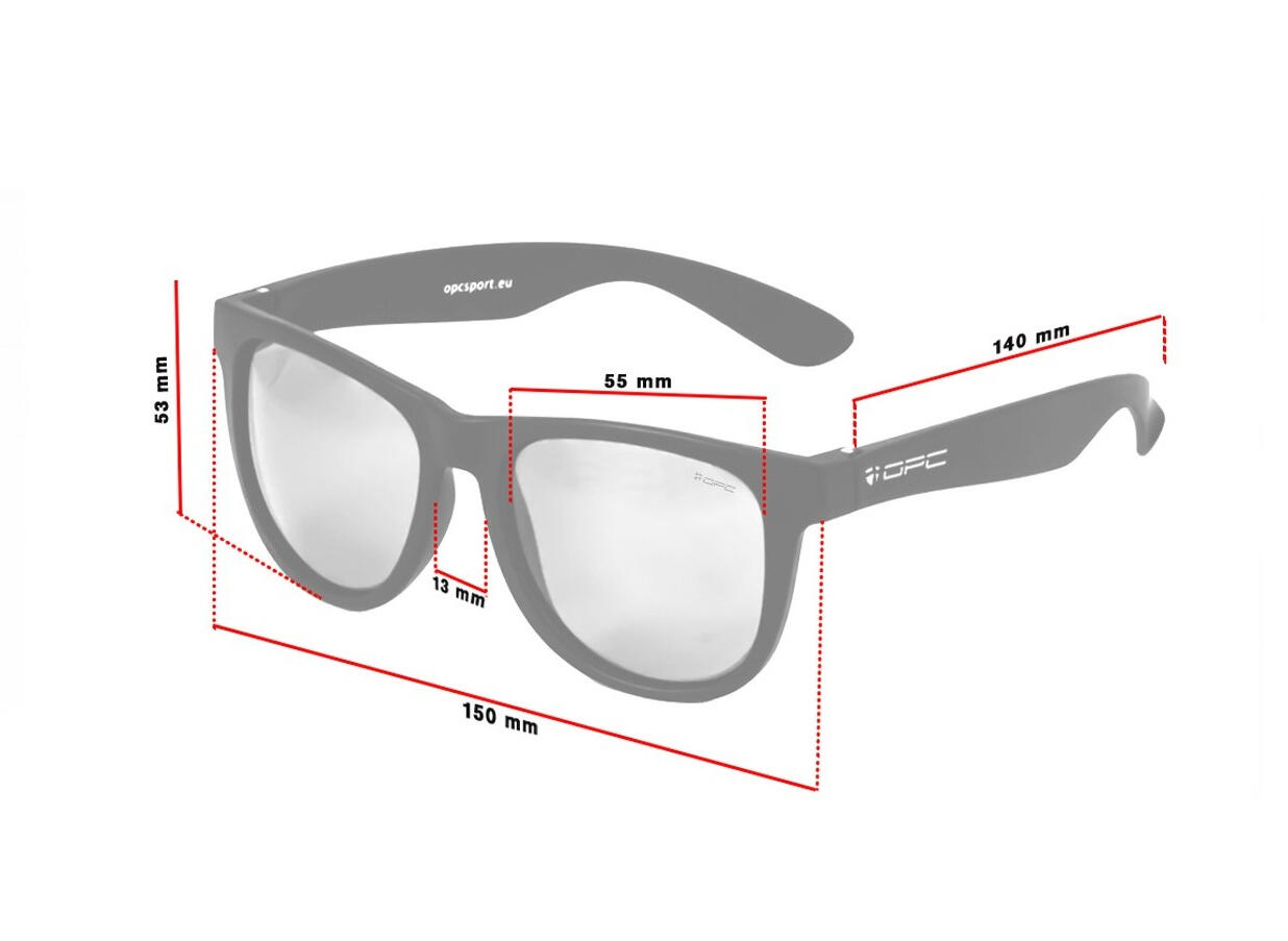 Okulary przeciwsłoneczne unisex OPC LIFESTYLE IBIZA Matt Black kat.3 + etui 4/5