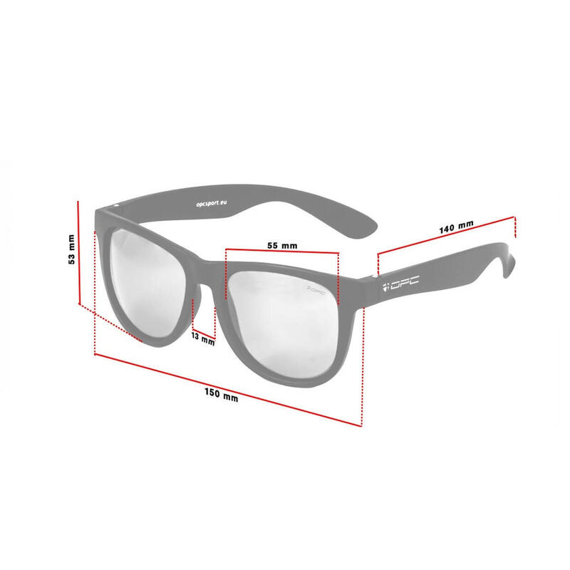 Okulary przeciwsłoneczne unisex OPC LIFESTYLE IBIZA Matt Black Green Revo  + etu