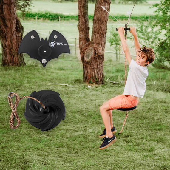 Tyrolienne Bat 28m - Jusqu'à 110kg - pour enfants et grands enfants ! 2/7