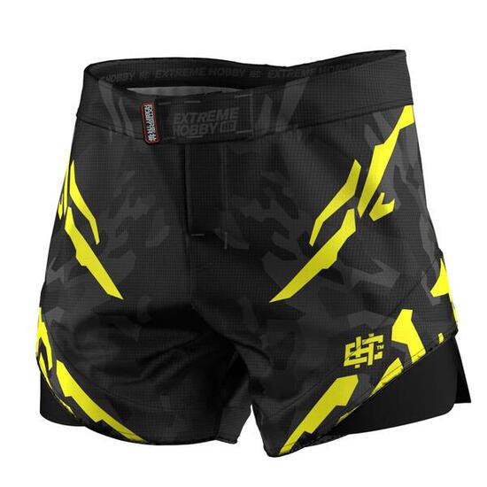 Combat-Shorts für MMA, BJJ, Muay Thai Herren EXTREME HOBBY BLACK PANTHER