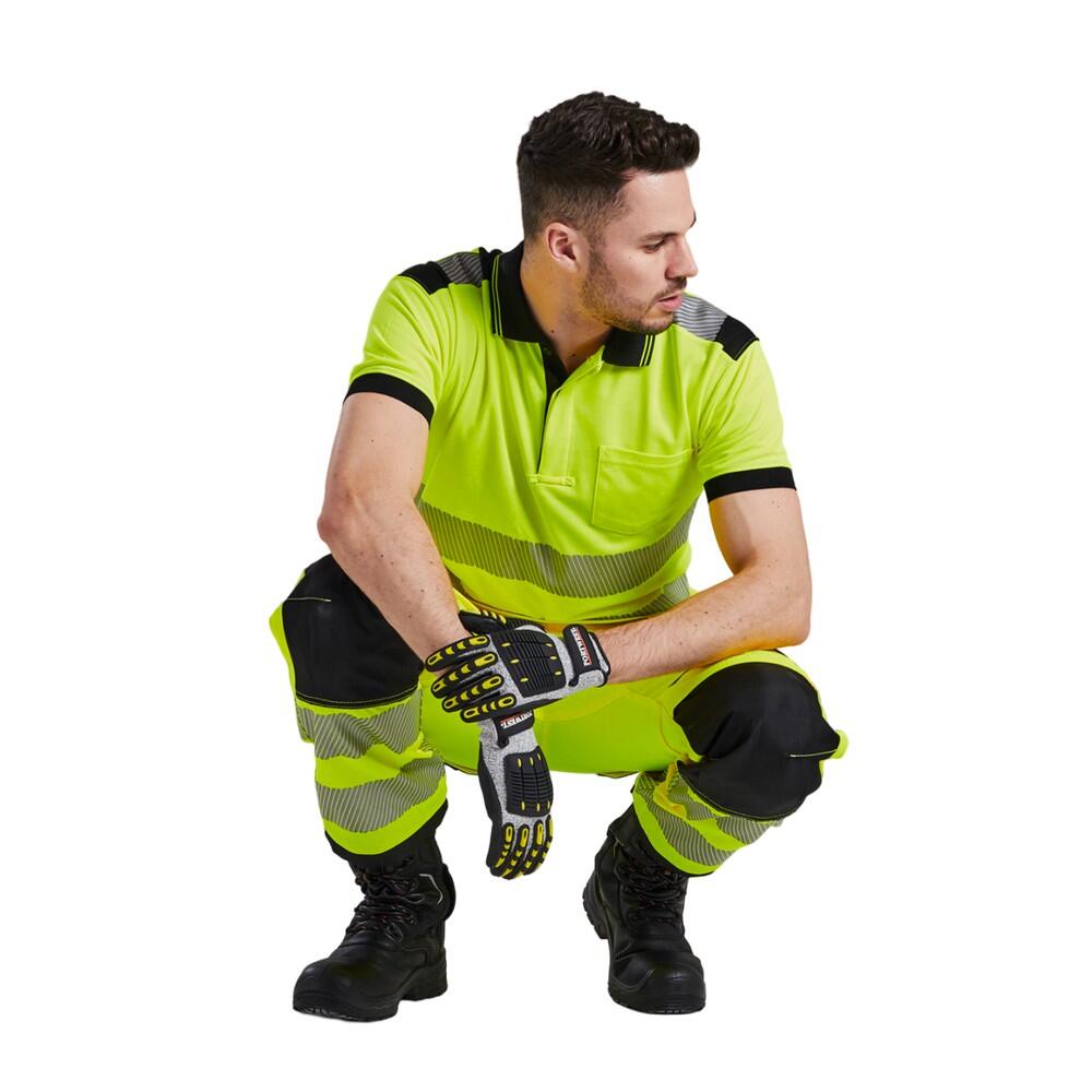 Unisex Adult HiVis Work Trousers (Yellow/Black) 2/2