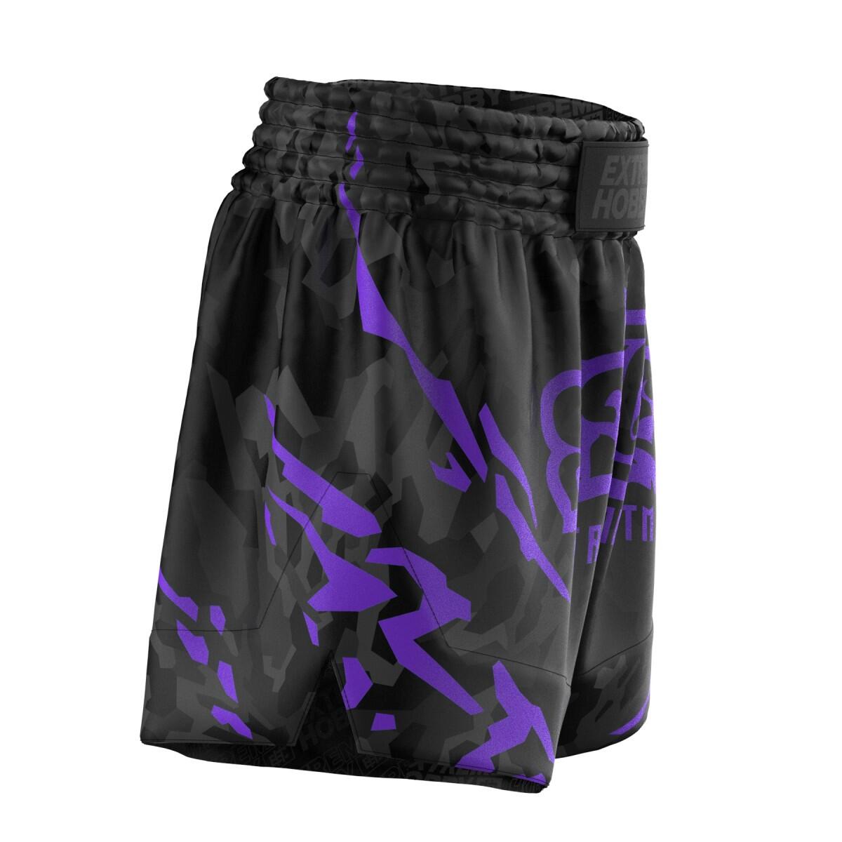Muay Thai Shorts für Herren EXTREME HOBBY BLACK PANTHER 3/7