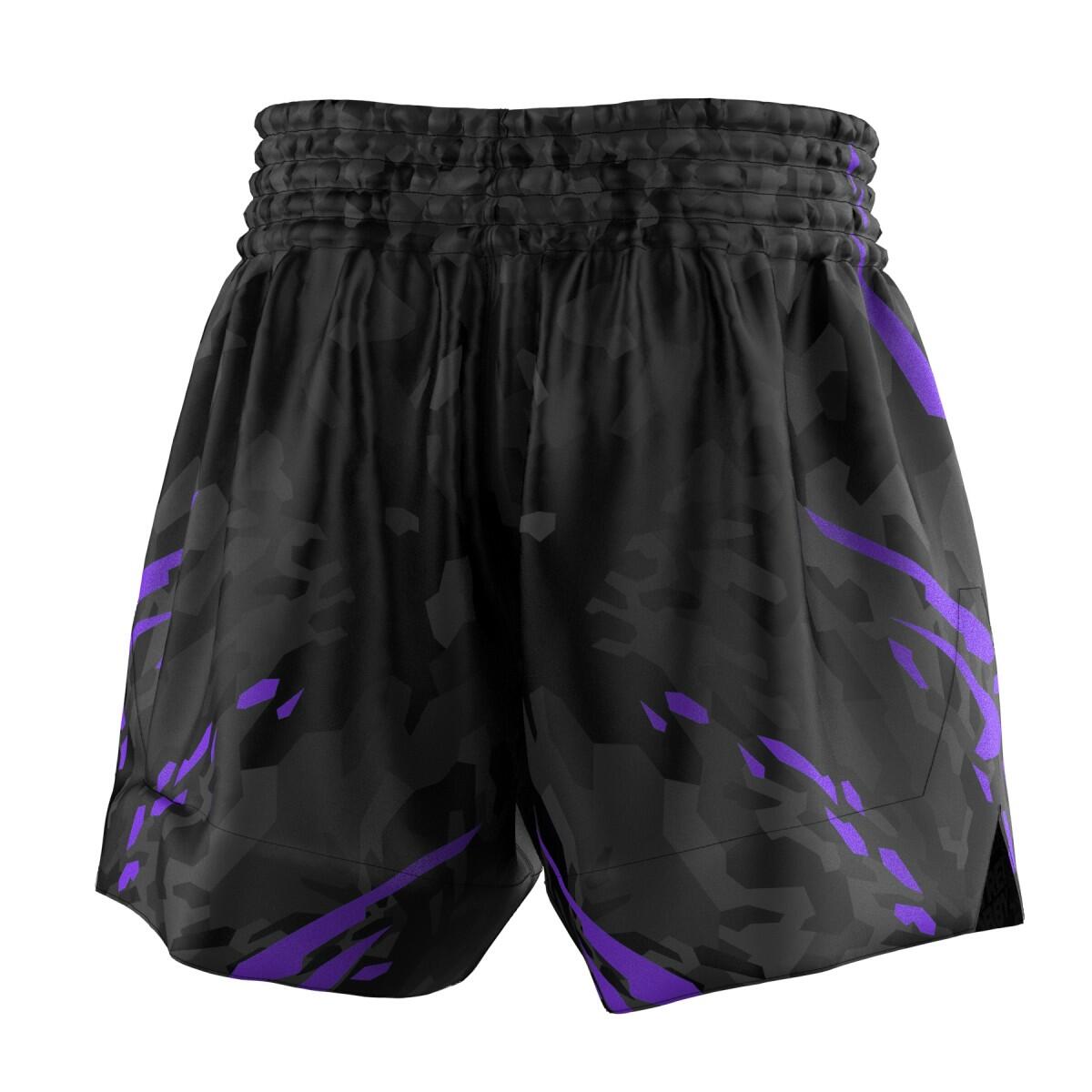 Muay Thai Shorts für Herren EXTREME HOBBY BLACK PANTHER 2/7