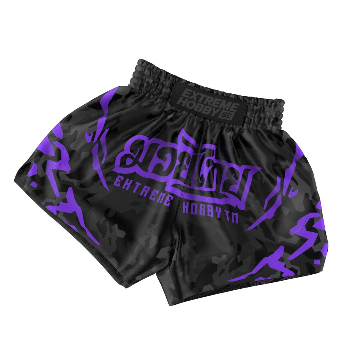 Muay Thai Shorts für Herren EXTREME HOBBY BLACK PANTHER 5/7