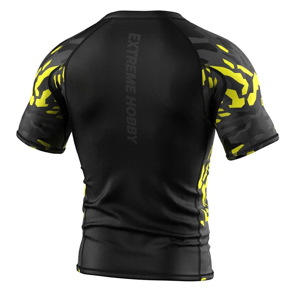 Koszulka Męska na siłownię rashguard MMA EXTREME HOBBY BLACK PANTHER
