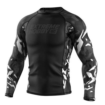 Rashguard a maniche lunghe da uomo MMA EXTREME HOBBY BLACK PANTHER