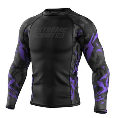 Rashguard a maniche lunghe da uomo MMA EXTREME HOBBY BLACK PANTHER
