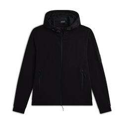 Sweat-shirt homme avec fermeture à glissière et capuche en tissu technique