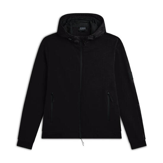 Felpa Uomo con Zip e Cappuccio in tessuto tecnico