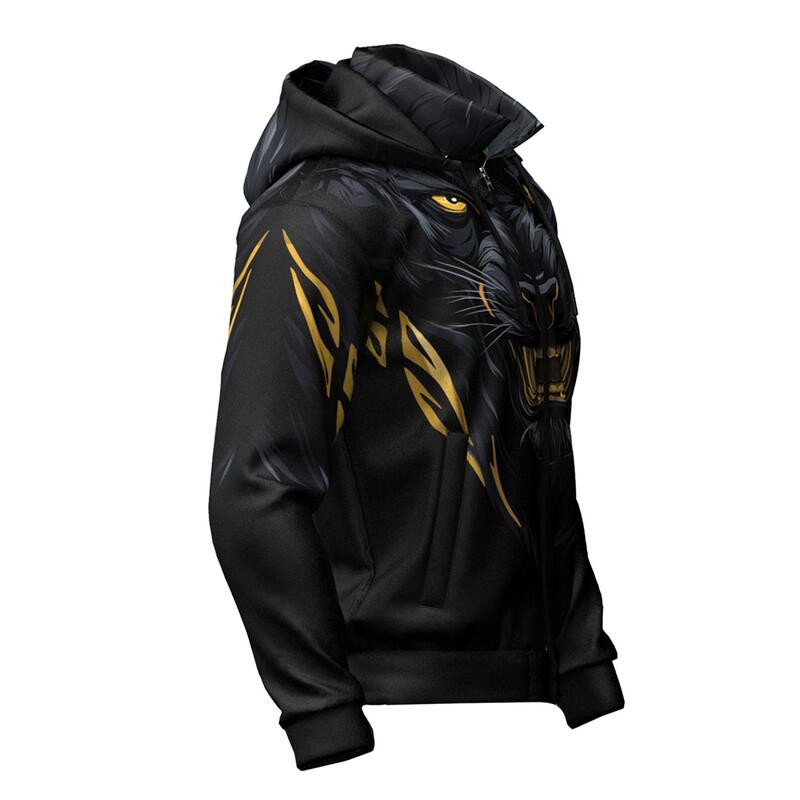 Bluza męska sportowa rozpinana z kapturem EXTREME HOBBY BLACK PANTHER