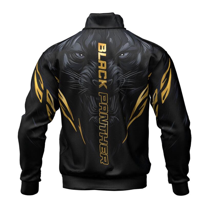 Bluza męska sportowa rozpinana z kapturem EXTREME HOBBY BLACK PANTHER