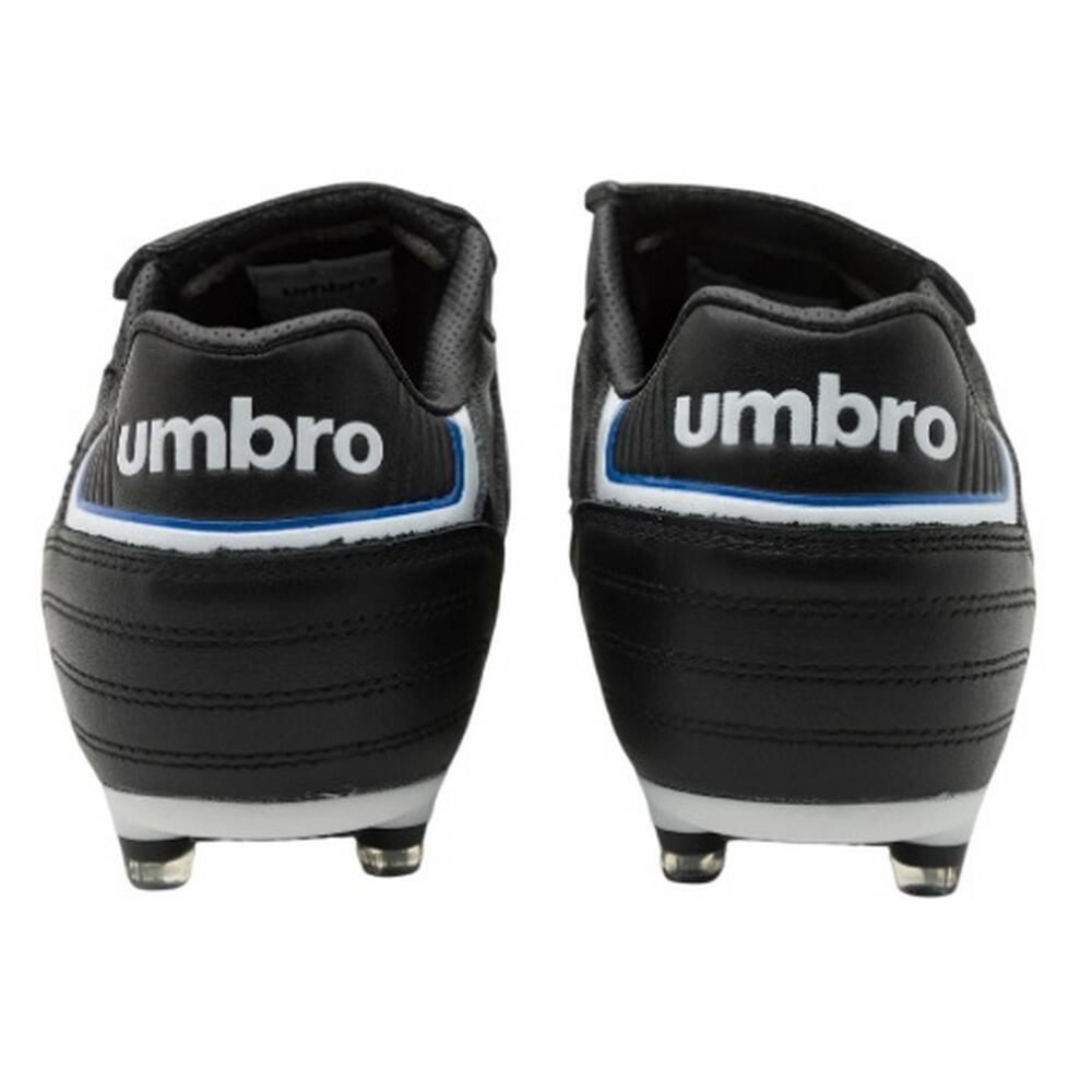 Mens Speciali Eternal Team HG Leather Football Boots (Black/White/Royal Blue) 2/3