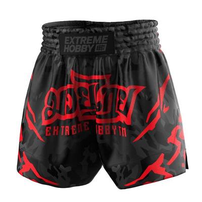 Muay thai shorts voor heren extreme hobby black panther