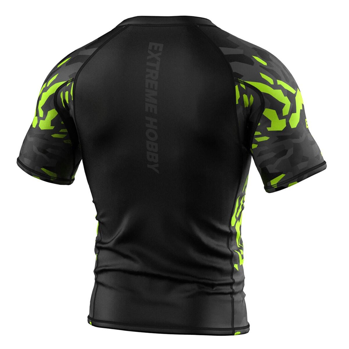 Rashguard da uomo a maniche corte MMA EXTREME HOBBY BLACK PANTHER 2/6