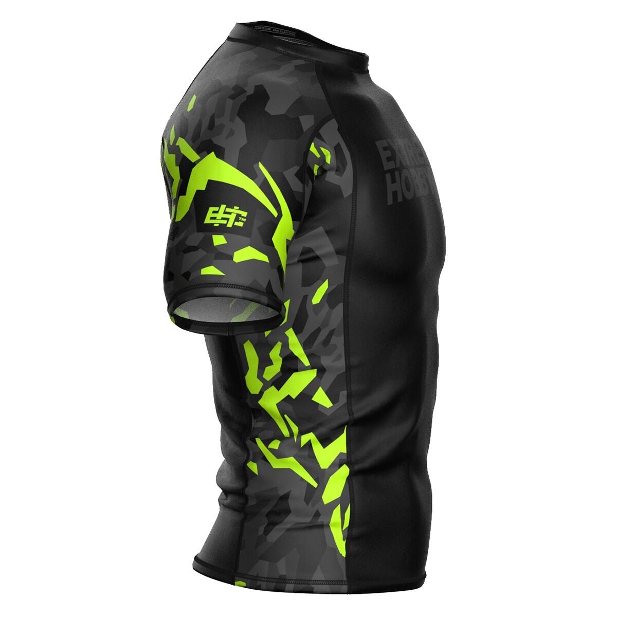 Rashguard da uomo a maniche corte MMA EXTREME HOBBY BLACK PANTHER 3/6