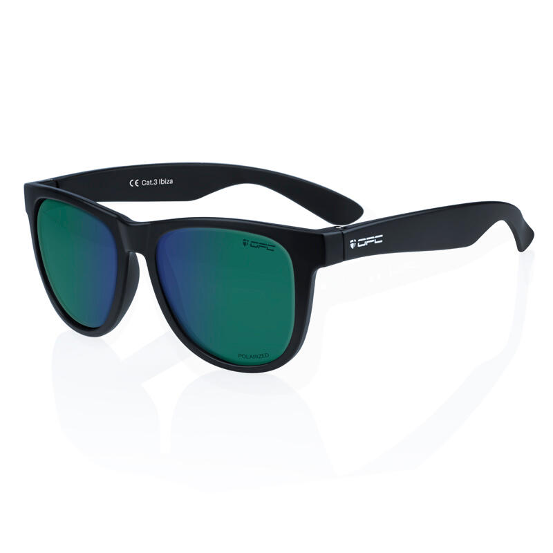 Okulary przeciwsłoneczne unisex OPC LIFESTYLE IBIZA Matt Black Green Revo  + etu