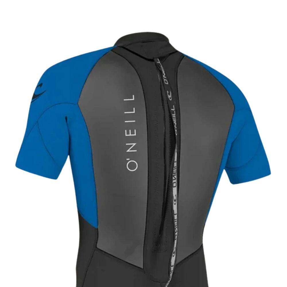 2023 O'Neill Youth Reactor II 2mm Back Zip Shorty Wetsuit - Black / Ocean 3/3