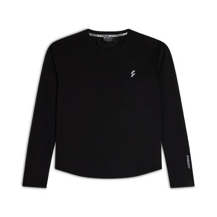 T-shirt homme manches longues en tissu technique avec empiècement en mesh