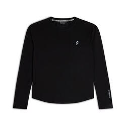 T-shirt homme manches longues en tissu technique avec empiècement en mesh