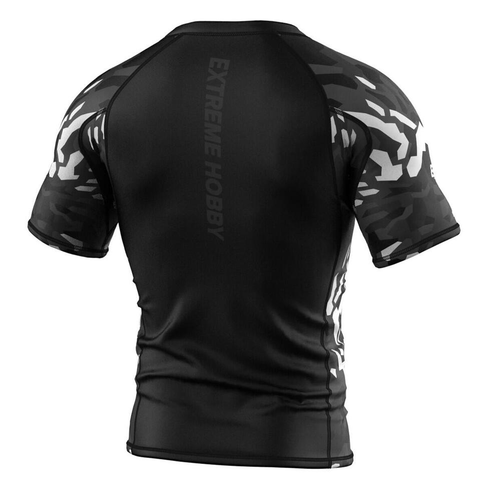 Koszulka Męska na siłownię rashguard MMA EXTREME HOBBY BLACK PANTHER