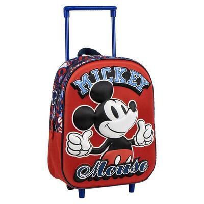 Mochila Escolar con Ruedas Mickey Mouse 67 % Poliéster