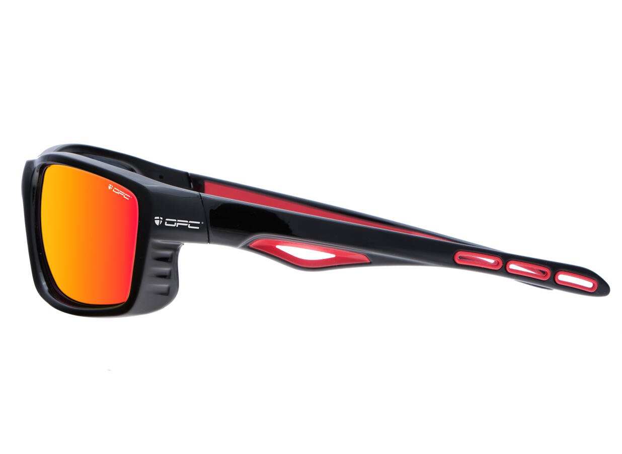 Okulary przeciwsłoneczne unisex OPC SPORT EVEREST Matt Black Red + ETUI 3/7