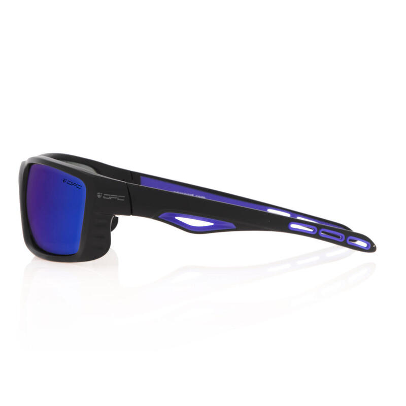 Okulary przeciwsłoneczne SPORT EVEREST Matt Black Blue/ BlueREVO + ETUI