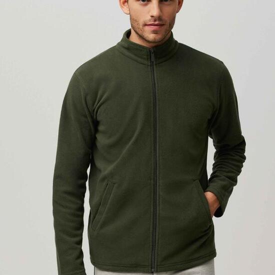 Veste polaire homme vert bouteille