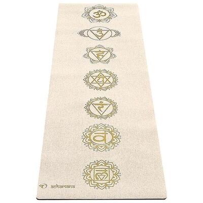 Yogamatte aus Naturkautschuk und Chanvre 4,5mmx61cmx1,83m - 7 Chakren