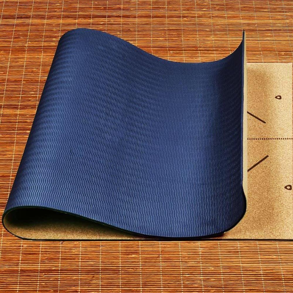 Tapete de yoga de corcho, nueva generación 3 capas, 6mmx68cmx1,83m, Bodylines 5/7