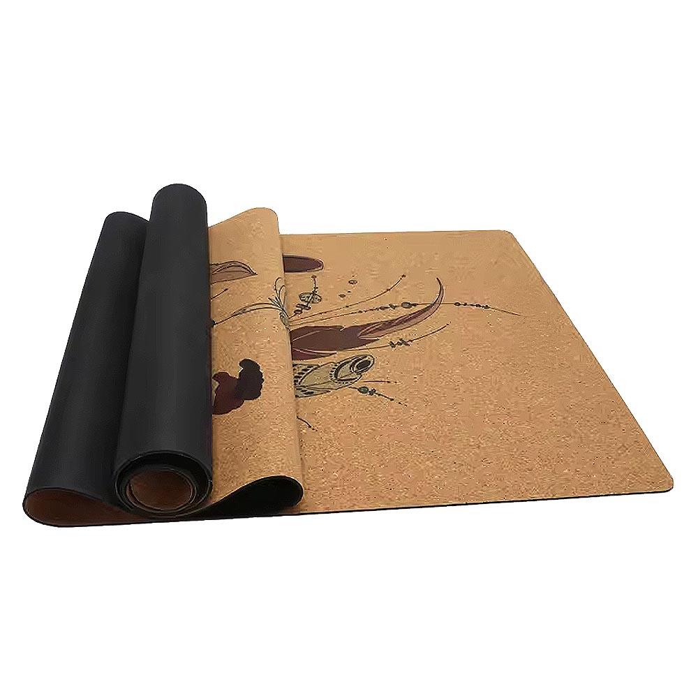 Tapete de yoga, goma antideslizante y corcho 5mmx68cmx1.83m - Atrapasueños 3/7