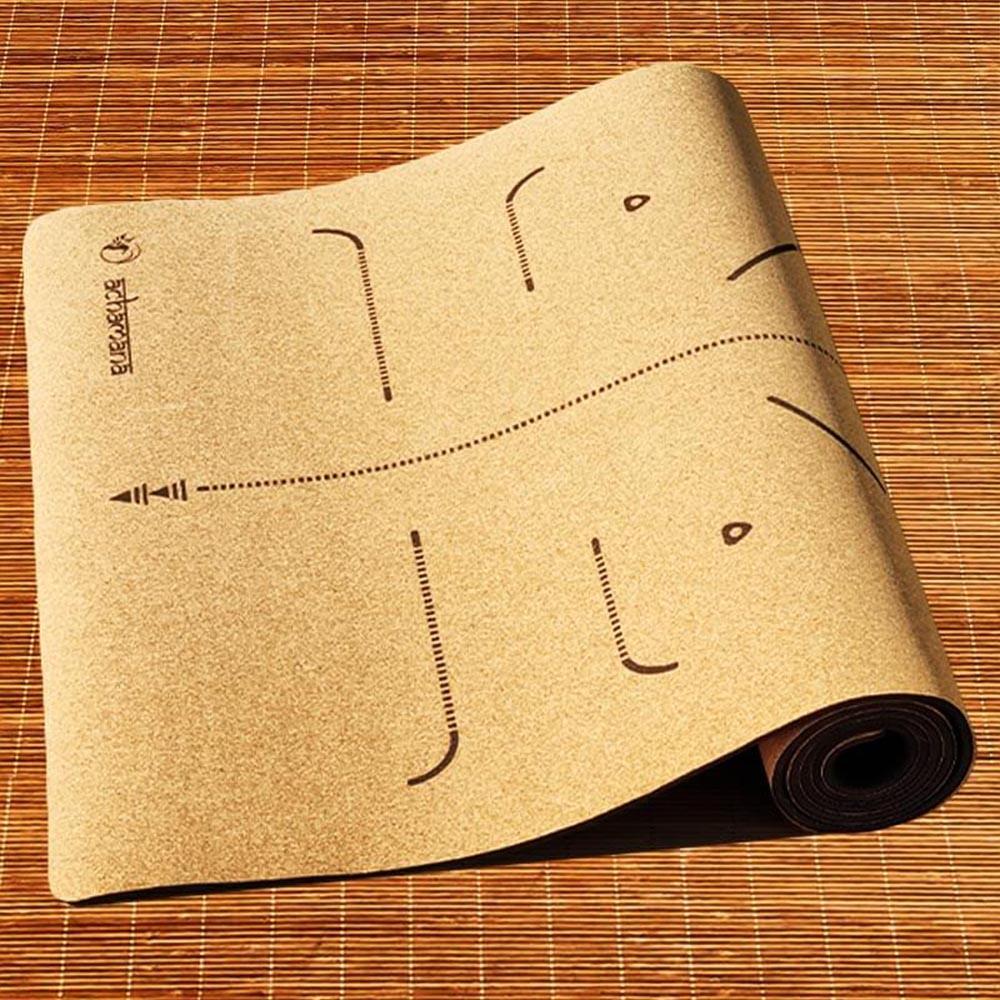 Esterilla de yoga corcho, nuevo concepto 3 capas 6mmx68cmx1,83m Pactice 7/7