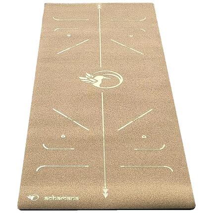Tapis de yoga liège, nouveau concept 3 plis 6mmx68cmx1,83m Bodylines-Colibri